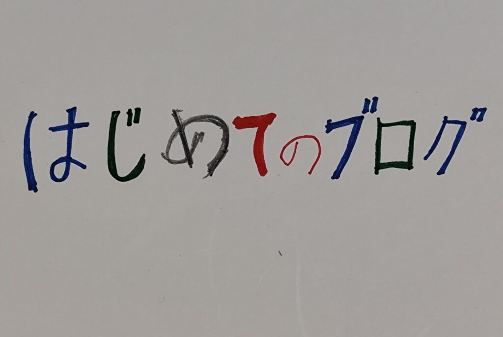 初めてブログを書いたので、記念として画像をアップしました。